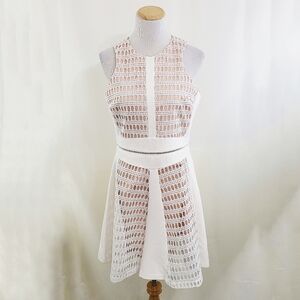Adelyn Rae white lace fit and flare mini dress size medium